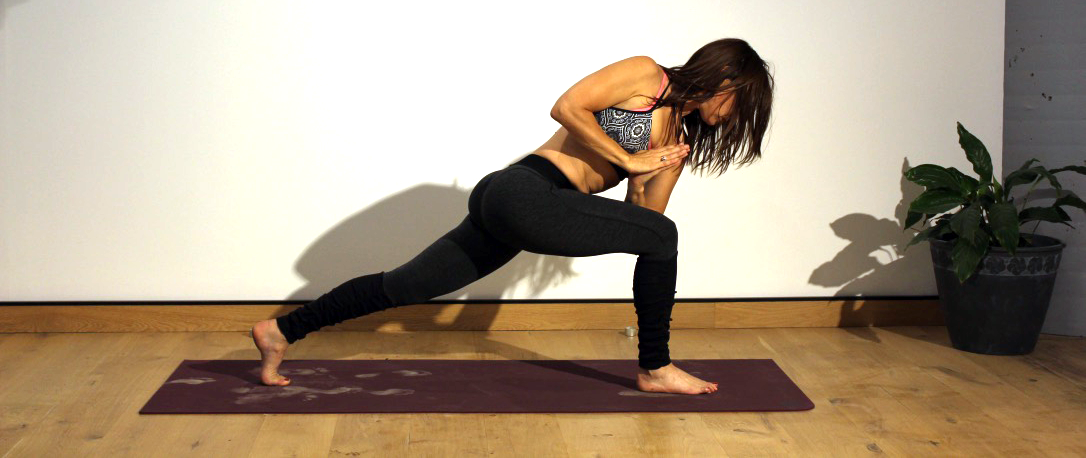 Charlie Rione leading a Pilates and wellness session